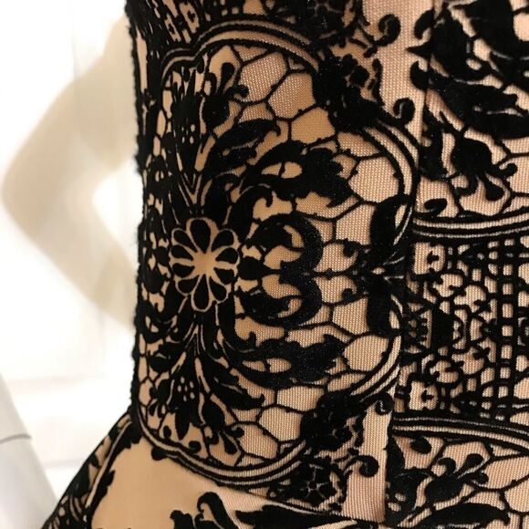 💚 C21 Iris stretchy dress with velvet details, lace back - Picture 2 of 6